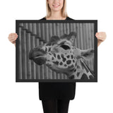 Tableau Girafe Noir et Blanc Zoomé
