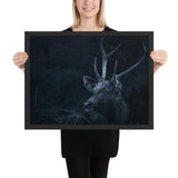 Tableau Cerf Noir et Sombre