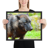 Tableau Loup Noir & Gris