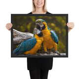 Tableau Perroquet Jaune et Bleu Azur