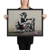 Tableau street art banksy enfant qui cout