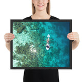 Tableau Paysage Mer avec Bateau (Reflets)