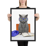 Tableau chat sur un fauteuil (l'eleve)