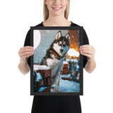 Tableau Chien Loup Moderne