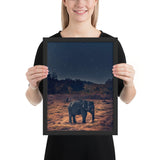 Tableau Animaux Eléphant (à la Nuit Tombée)