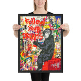 Tableau singe pop art follow dream