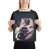 Tableau chat rigolo astronaute célèbre