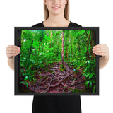 Tableau jungle arbre mystérieux et seul