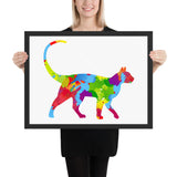 Tableau Chat Design Coloré Multicolore