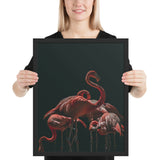 Tableau Flamant Rose Sombre Couple