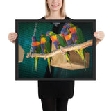 Tableau avec des Perroquets Verts