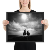 Tableau Chevaux Noir et Blanc Duo