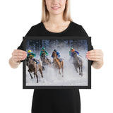 Tableau Chevaux De Course à la Montagne