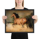 Tableau  Photo de Cheval Brun au Galop