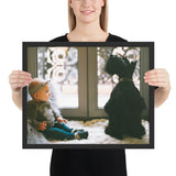 Tableau Chien avec une fille