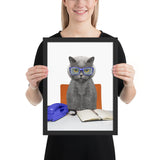 Tableau chat sur un fauteuil (au lycée)