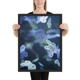 Tableau Papillon Abstrait Bleu
