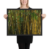 Tableau toile bambou sauvage