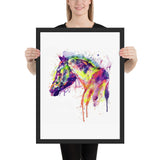 Tableau Chevaux Abstrait Cheval Vue de Dos