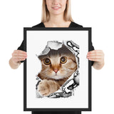 tableau design chat enfant surprise