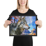 Tableau Loup en peinture