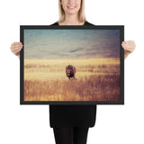 Tableau Lion Marchant et Réfléchissant