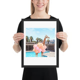tableau design girafe rigolote ballon