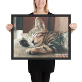 Tableau Chaton Endormi sur le Sol