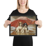 tableau deco peinture chien sous la pluie