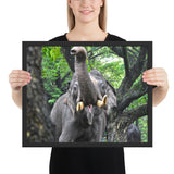 Tableau Eléphant Relief En Colère