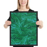 Tableau tropical vert bleu remplit de nuances