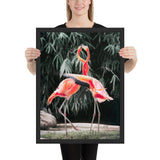 Tableau Animaux <Br> avec Flamant Rose (Romance)