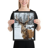 Tableau Cerf Neige déco