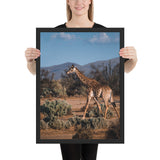 Tableau Africain Girafe Moderne