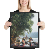 Tableau jungle bambou et dragon