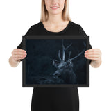 Tableau Animaux Cerf Noir et Blanc