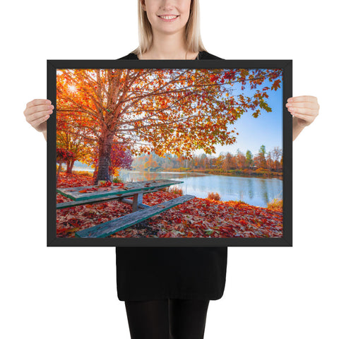 Tableau Paysage Orangé Automne