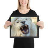 Tableau Lion en colère Rugissant