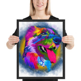 Tableau moderne chien multicolore (berger allemand)