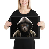 tableau chat contemporain gangsta