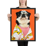 Tableau chien costume d'été