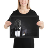 Tableau chien costume chic