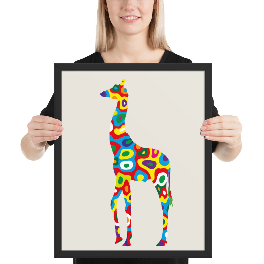 Tableau Girafe Multicolore