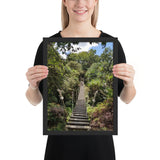 toile deco pont suspendu jungle