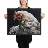 Tableau Poule Blanche en Colère