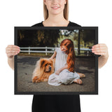 Tableau Chien avec petite Fille Poil de Carotte