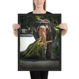 Tableau Eléphant d'Afrique et ses Grandes Herbes