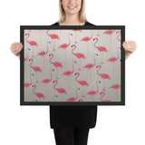 Tableau Peinture Flamant Rose en Dessin
