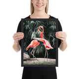 Tableau Flamant Rose petit cadre