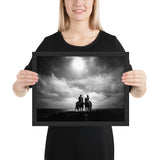 Tableau Animaux Chevaux Noir et Blanc